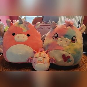 Squishmallows Trio - Pegasus Pair And Unicorn Backpack